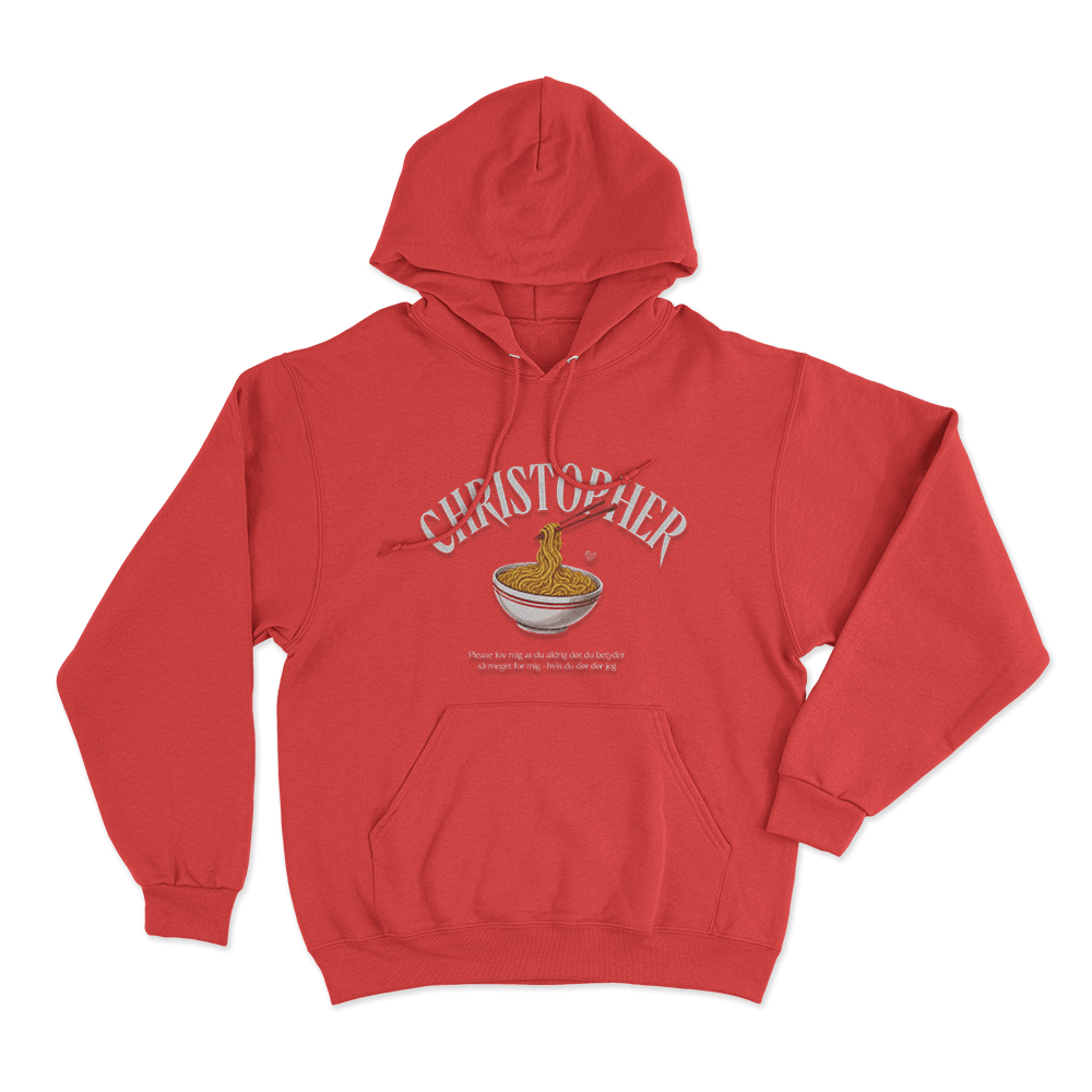 Noodle Unisex Hoodie Red Noodle Unisex Hoodie Red